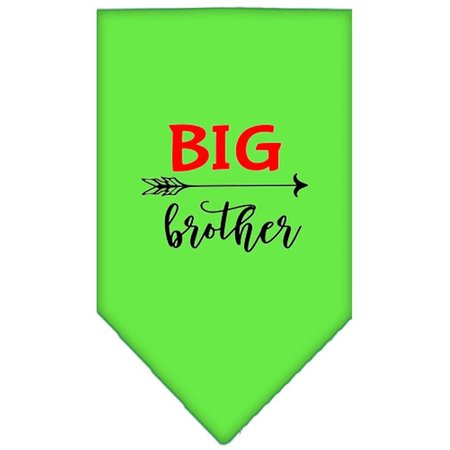MIRAGE PET PRODUCTS Big BroTher Screen Print BandanaLime Green Small 66-199 SMLG